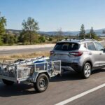 Can You Tow With a CVT Transmission? Limits & Safe Towing Tips Small SUV towing a lightweight utility trailer on a highway