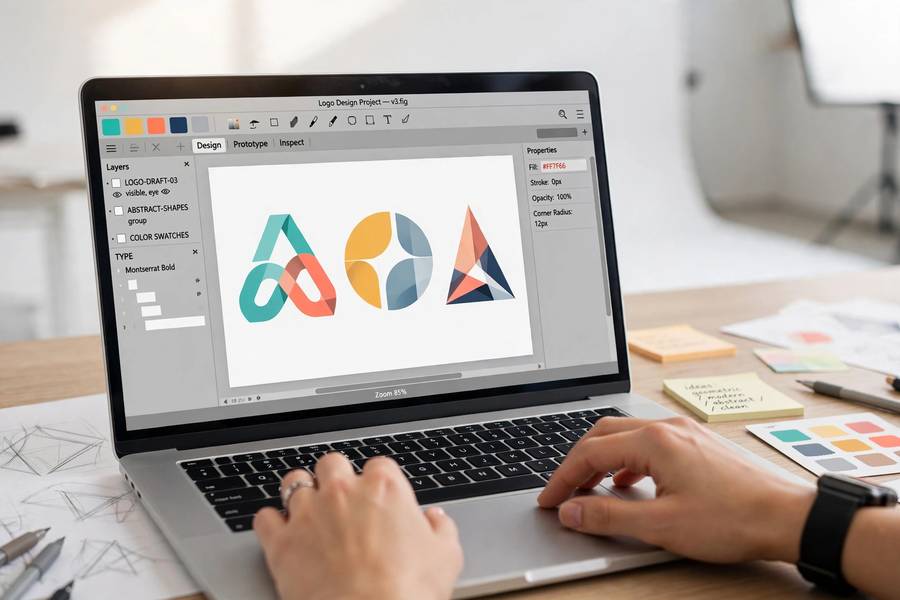 Logo design process for catchy business name ideas list branding