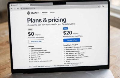 The ChatGPT pricing page comparing free and Plus plans