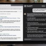 A split screen comparing search results and a ChatGPT chat