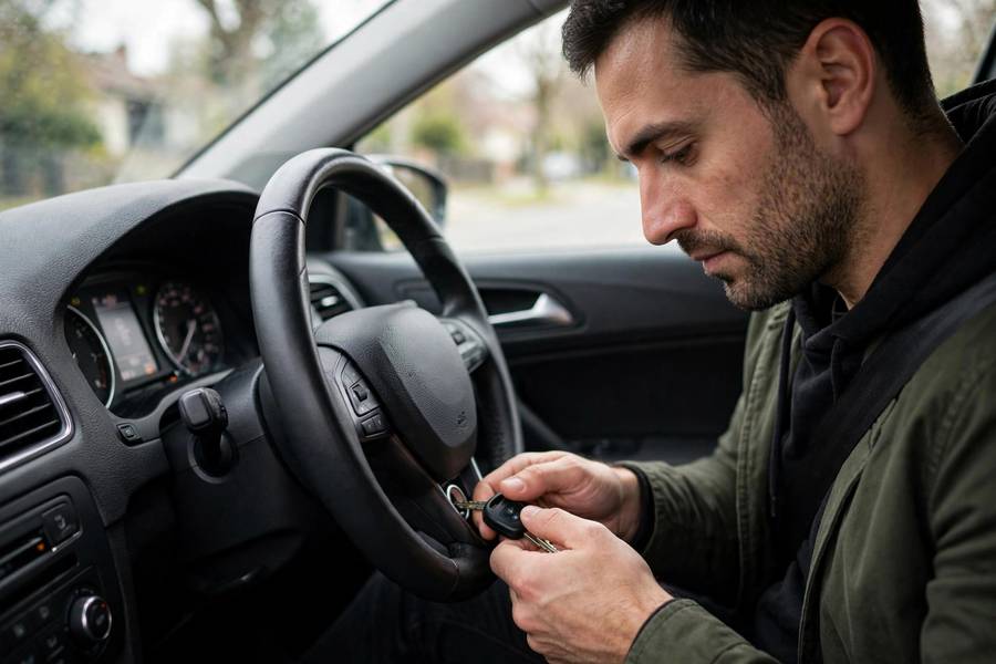 Listening to engine crank to check car battery health without tools