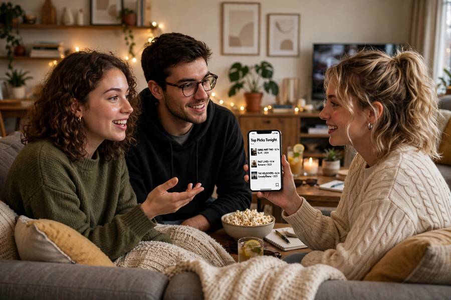Friends recommending movies to each other like collaborative filtering