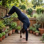 Common Handstand Mistakes: 6 Errors and How to Fix Each Person demonstrating banana back mistake in handstand