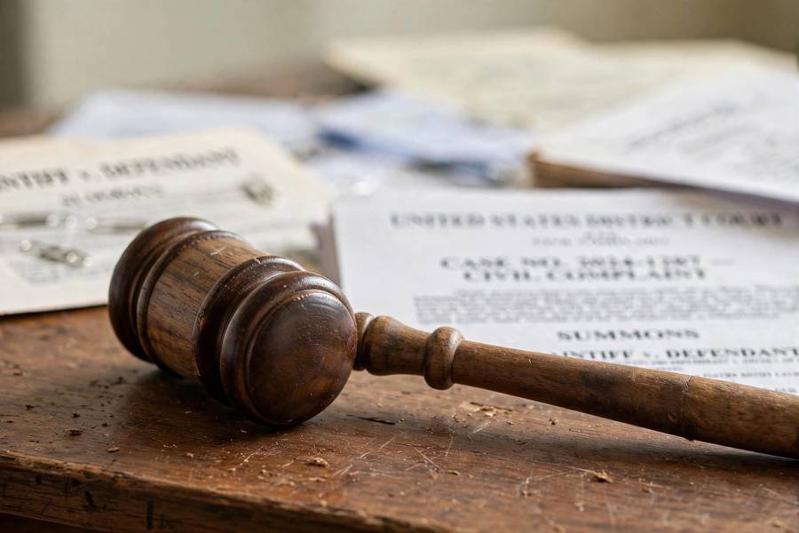 Judge's gavel symbolizing sentencing decisions influenced by the COMPAS algorithm