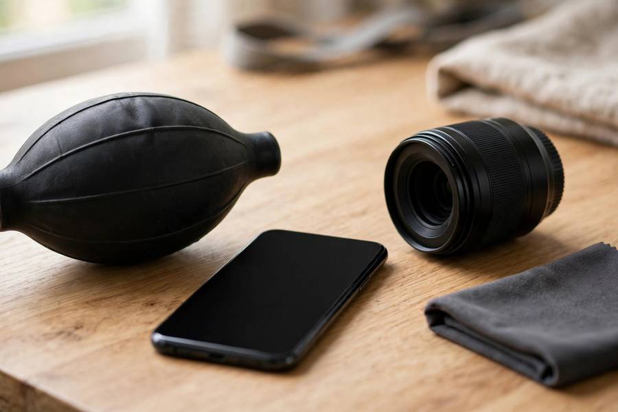 Rubber bulb air blower as a safe alternative to canned air