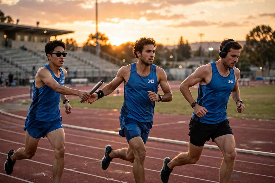 CrewAI tasks passing sequentially between agents like a relay race