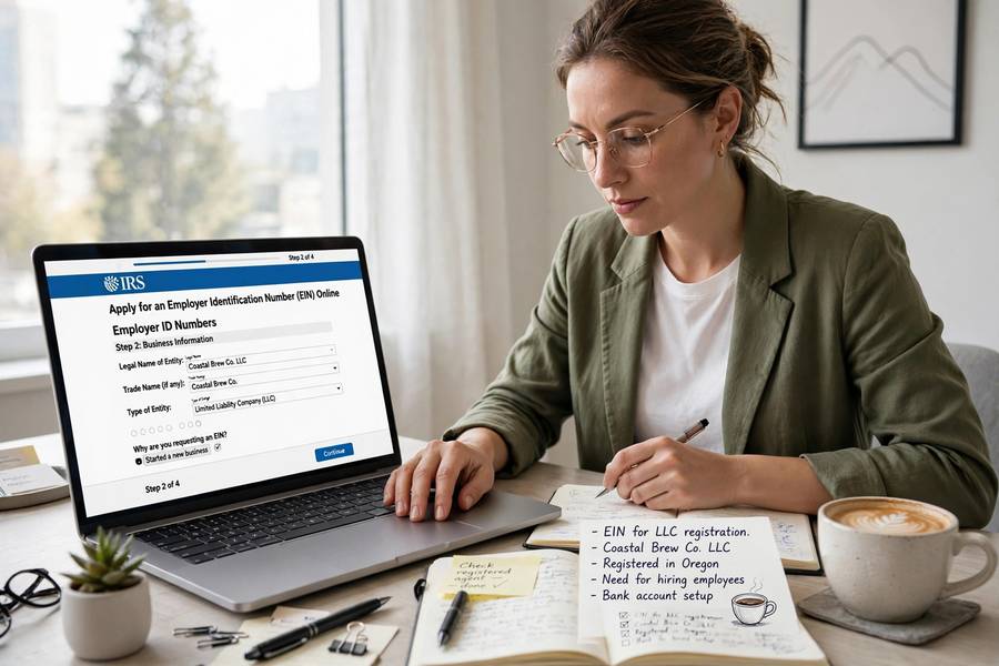 Applying online for an EIN for LLC, how to apply in about ten minutes