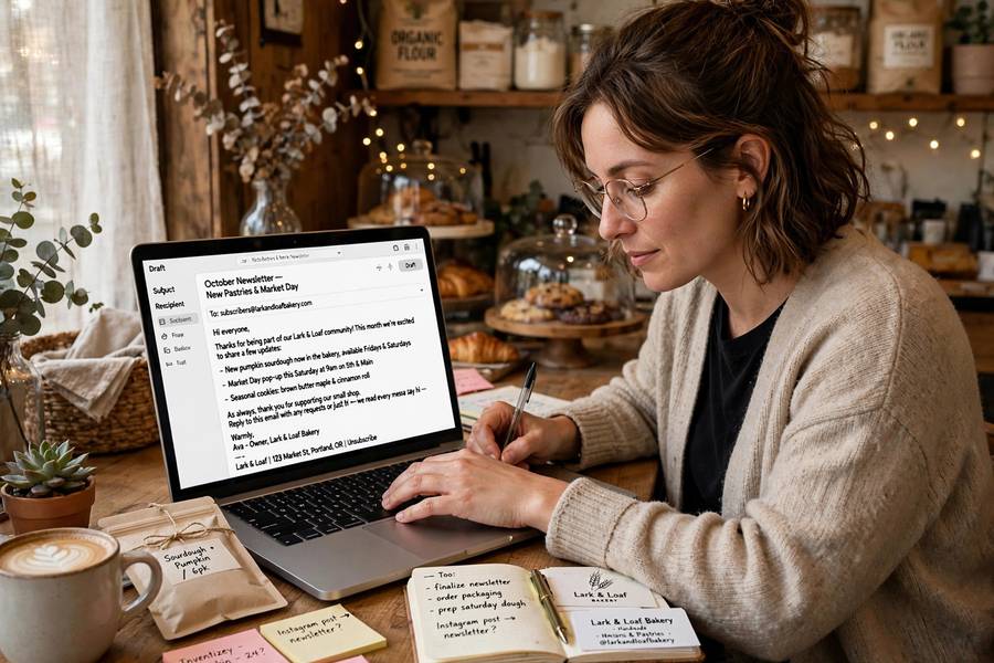 Writing a newsletter draft, the starting point of email marketing for small business beginners