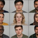 Facial Recognition Bias: Why Accuracy Depends on Your Face Diverse faces in a grid illustrating facial recognition bias across demographics