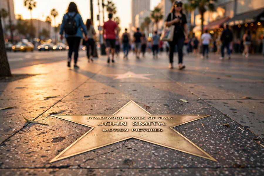 Hollywood Walk of Fame star honoring famous child actors