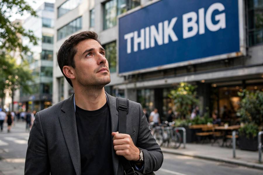 Billboard displaying iconic advertising tagline