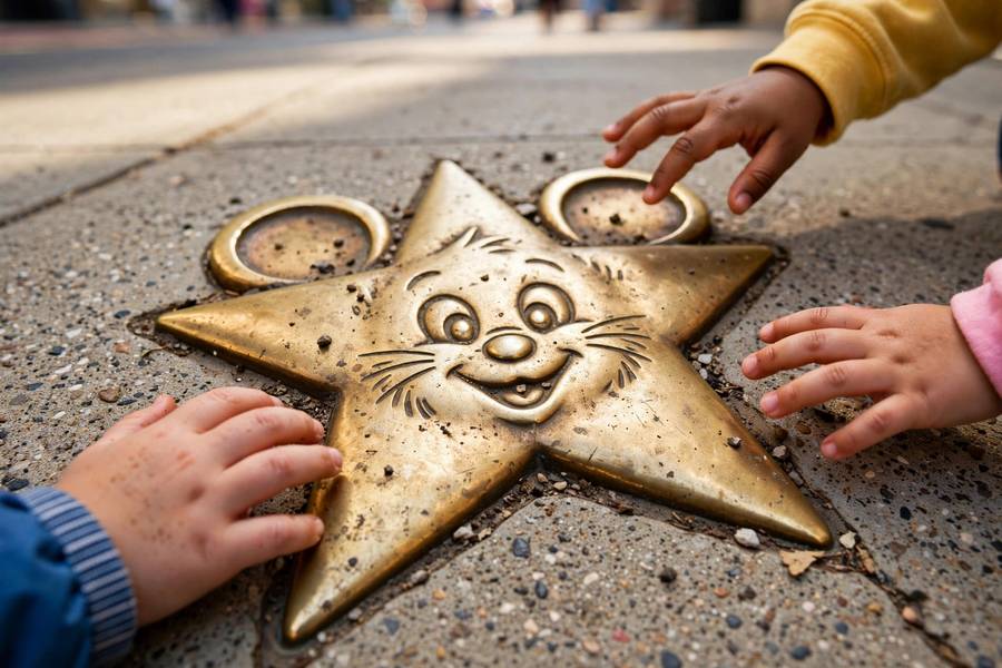 Mickey Mouse's star on Hollywood Boulevard