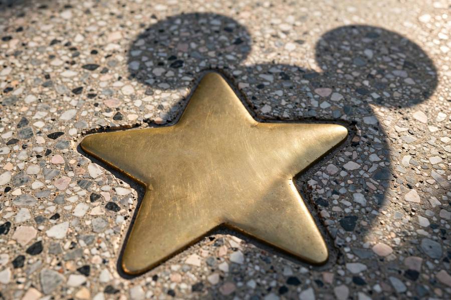 Mickey Mouse's Walk of Fame star in close-up
