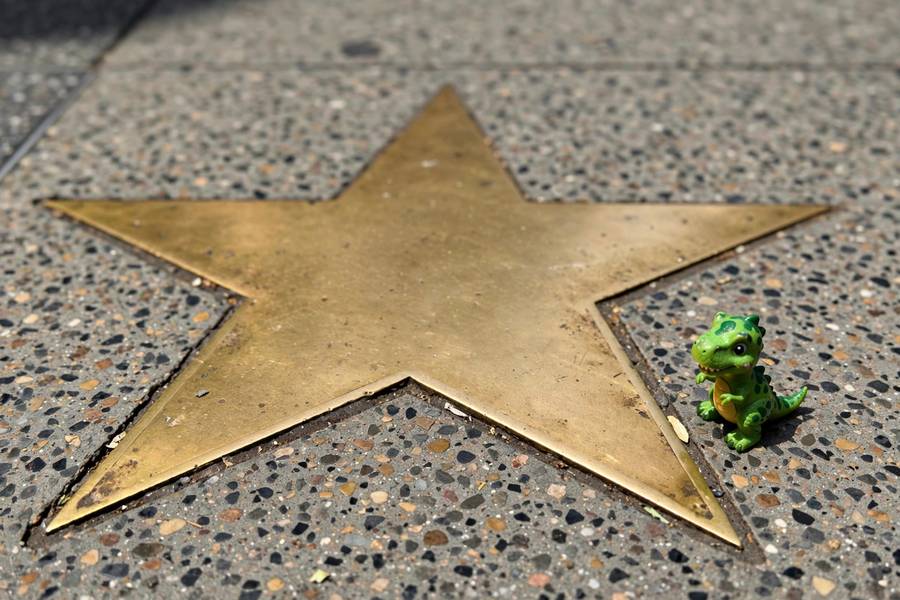 Godzilla's star on Hollywood Boulevard