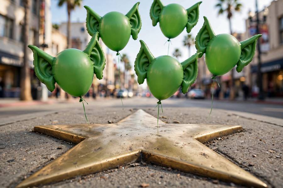 Shrek's star on the Walk of Fame