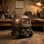 The First AI Robot in History: From Tortoises to Shakey A replica of an early tortoise robot from the 1940s