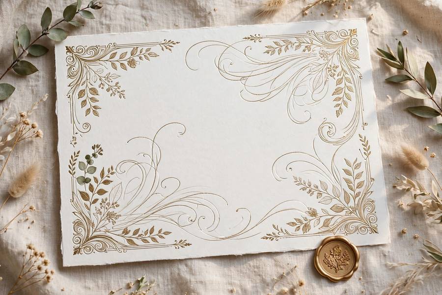 Formal wedding invitation with traditional wording