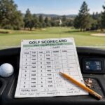 Golf Terms for Beginners: 60+ Words Every Golfer Should Know Golf scorecard and pencil on a cart with the course behind