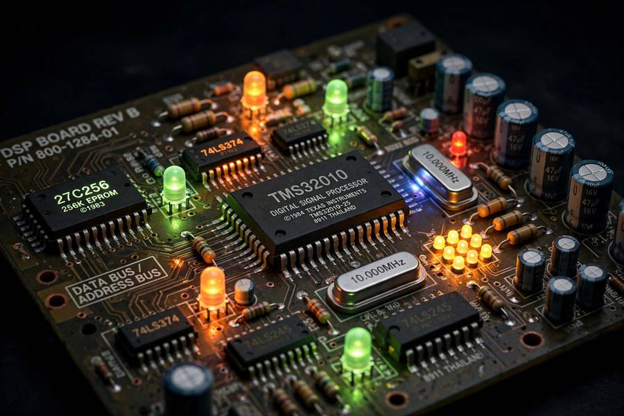 Digital signal processing hardware from the 1980s that advanced voice recognition technology