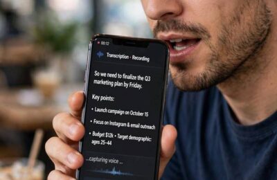 How accurate is voice recognition — live transcription on a smartphone