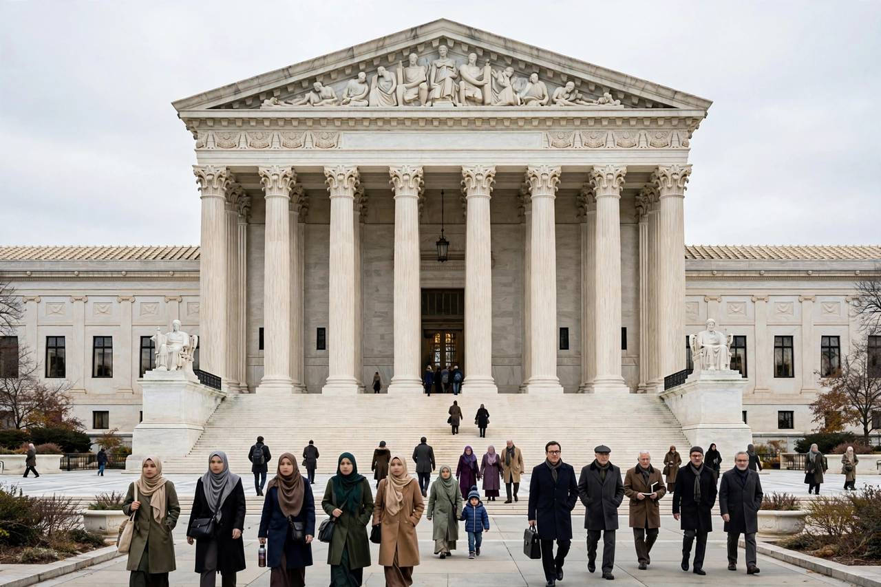 United States Supreme Court building facade with columns in Washington DC