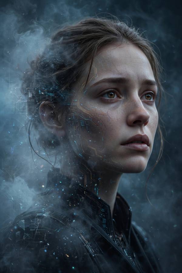 An AI with fading memory where early conversation parts dissolve like mist