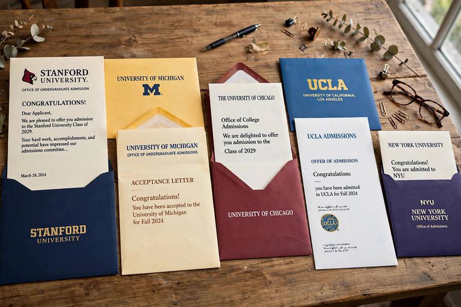 College acceptance letters received after learning how college applications work