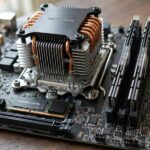 Motherboard and CPU showing how computers work at the hardware level