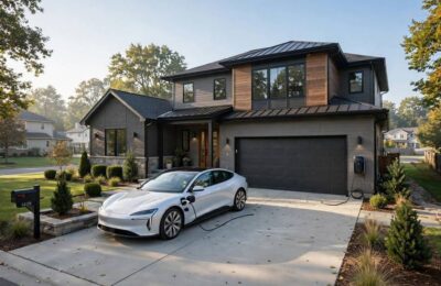 An electric vehicle plugged into a fast-charging station showing how electric vehicles work