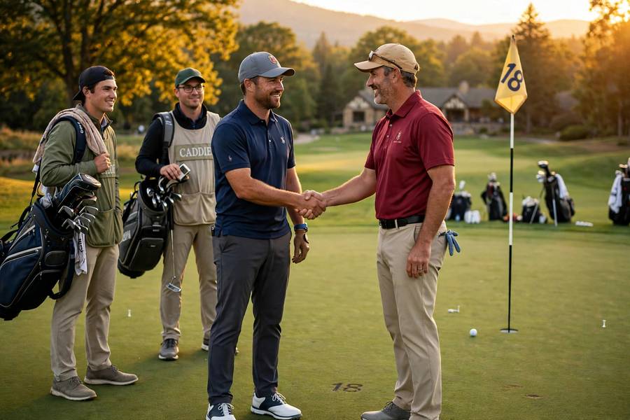 Match play finish illustrating how do golf tournaments work