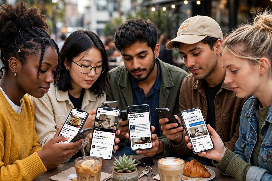 Friends each seeing different personalized news feeds