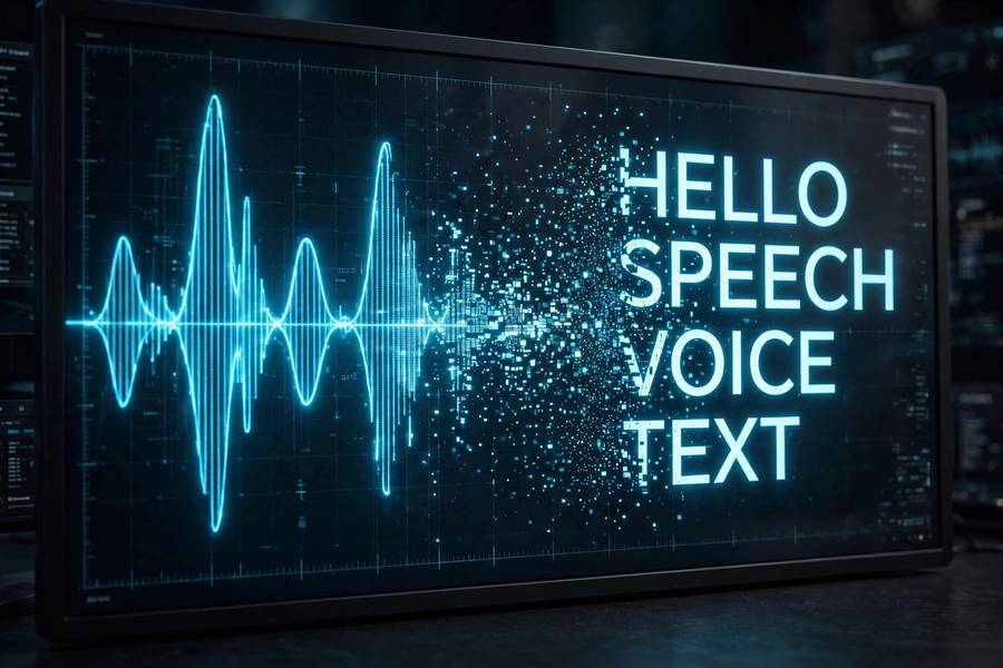 Speech converting to text in the voice assistant processing pipeline