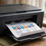 How Does a Printer Work? Inkjet vs Laser, Explained Simply Inkjet printer printing a color document showing how does a printer work