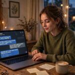 Person using ChatGPT on a laptop, wondering how does ChatGPT work behind the scenes