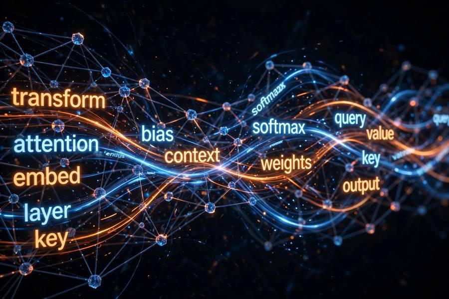 Visualization of tokens flowing through a transformer network showing how does ChatGPT work