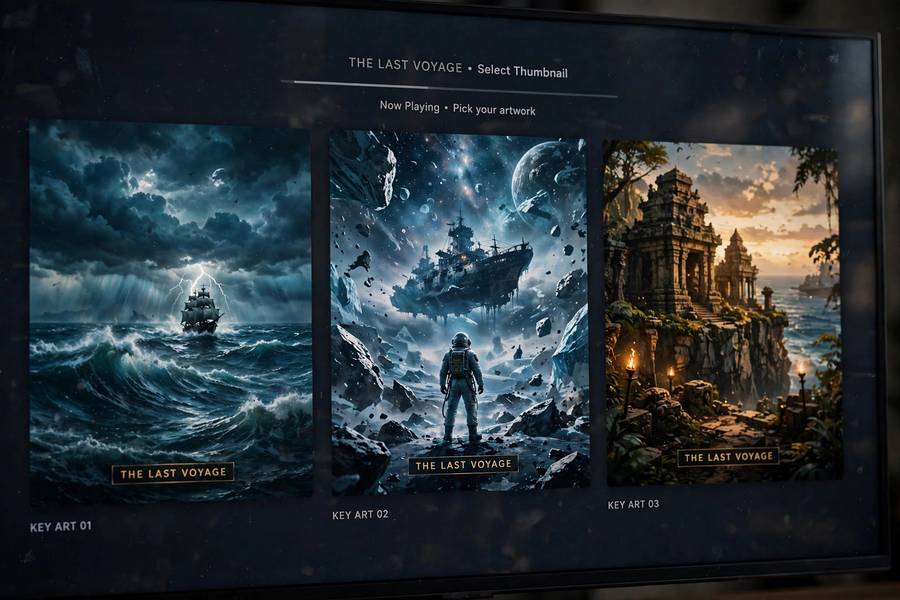 Same movie shown with different personalized thumbnail artworks
