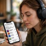 How Does Spotify's Recommendation System Work? Person listening to a personalized weekly music playlist with headphones
