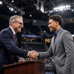 How Does the NBA Draft Work? Lottery, Picks & Rules Explained How the NBA draft works on draft night at the podium