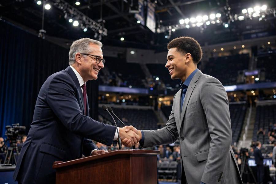 How the NBA draft works on draft night at the podium