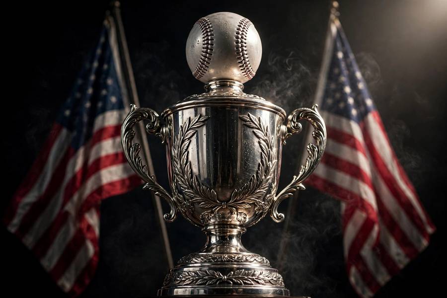The Commissioner's Trophy awarded to the World Series champion