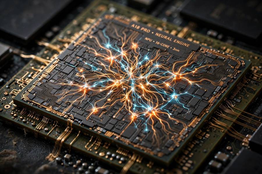 The neural engine chip that powers on-device voice recognition on phones