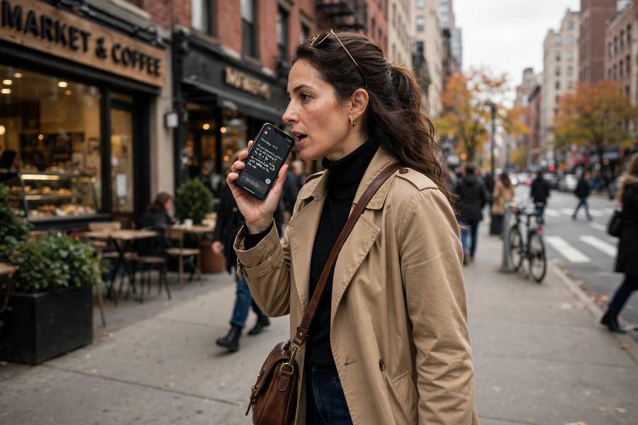 Dictating on the go — how voice recognition works on phones in real conditions