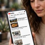 How Does YouTube's Recommendation Algorithm Work? Person scrolling through personalized YouTube video recommendations on a phone