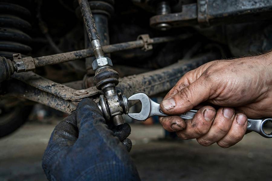 Hands-on tie rod adjustment during a wheel alignment