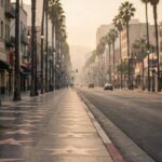 How Long Is the Hollywood Walk of Fame? Long stretch of Hollywood Boulevard with the Walk of Fame extending into the distance