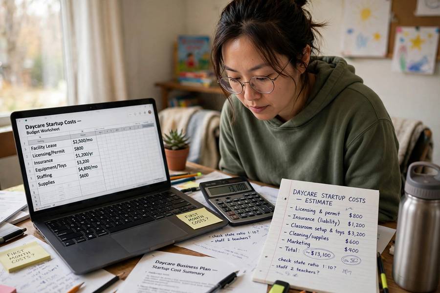 Calculating how much it costs to start a daycare business