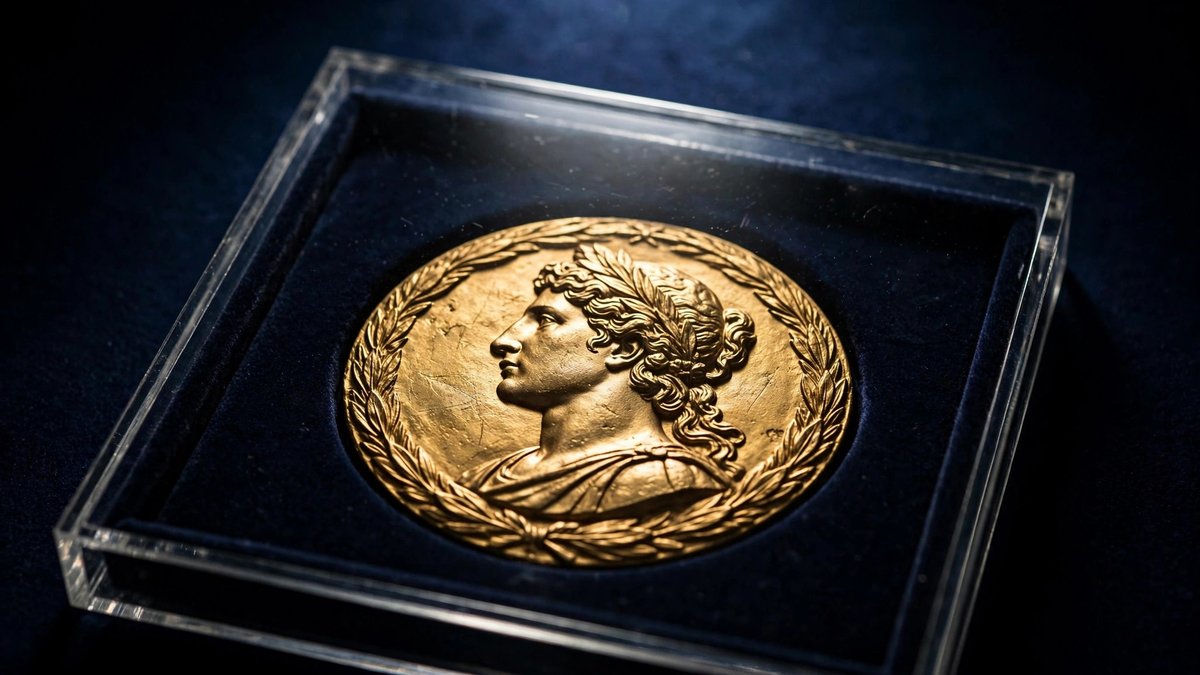 illustration of the Nobel Peace Prize medal and diploma