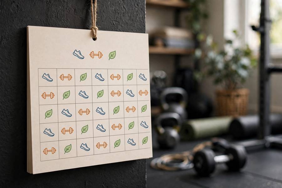 Calendar concept showing balanced run and lift scheduling
