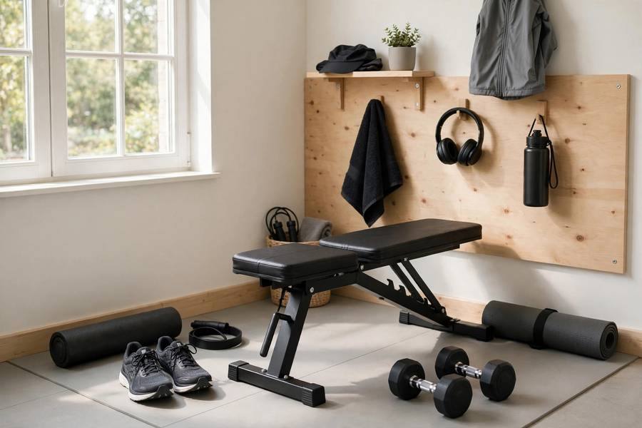 Home workout setup for time-crunched runner lifting