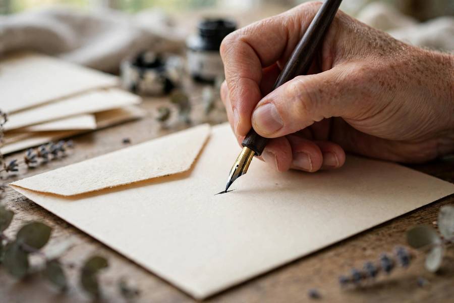 Calligraphy addressing envelopes